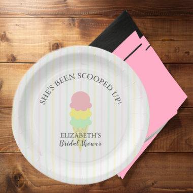 Scooped Up Ice Cream Bridal Shower Paper Plates