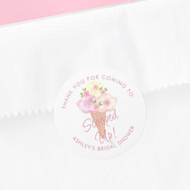Scooped Up Ice Cream  Personalized Classic Round Sticker