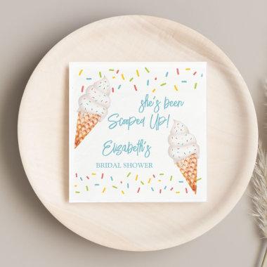 Scooped up ice cream bridal shower personalized napkins
