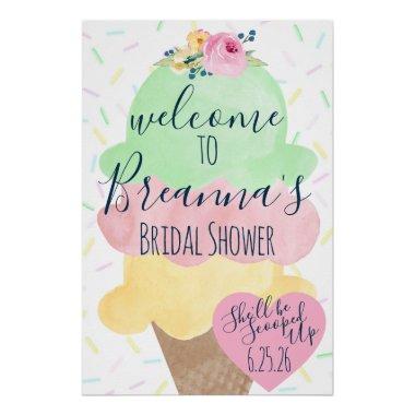 Scooped Up Ice Cream  Welcome Poster