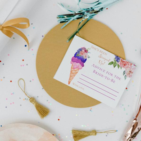 Scooped Up Ice Cream Floral Bridal Shower Advice
