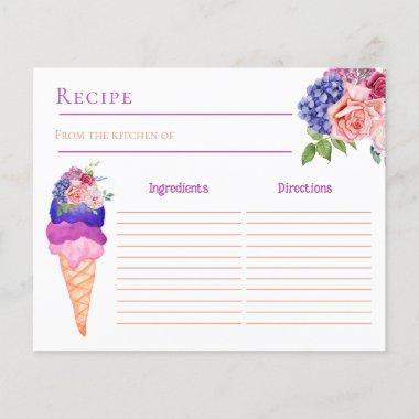 Scooped Up Ice Cream Floral Bridal Shower Recipe