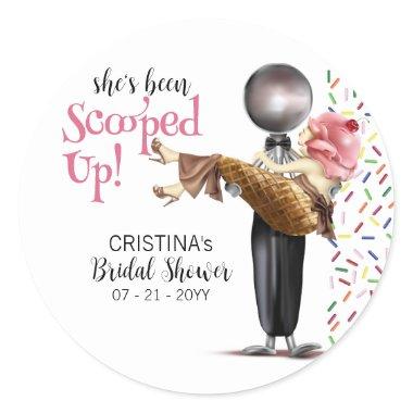Scooped Up Strawberry Ice cream  Classic Round Sticker
