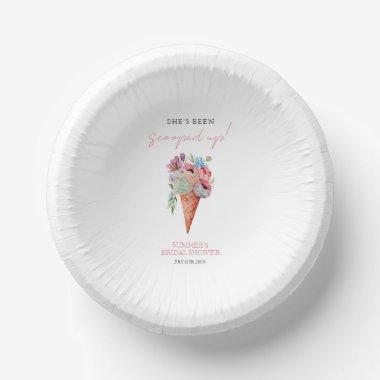 Scooped Up Watercolor Ice Cream  Paper Bowls