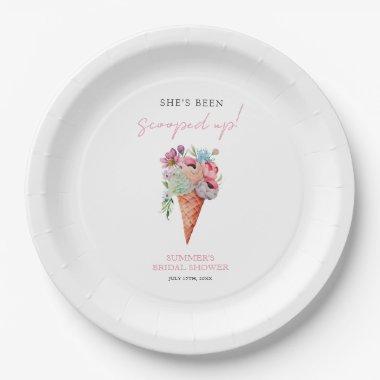 Scooped Up Watercolor Ice Cream  Paper Plates