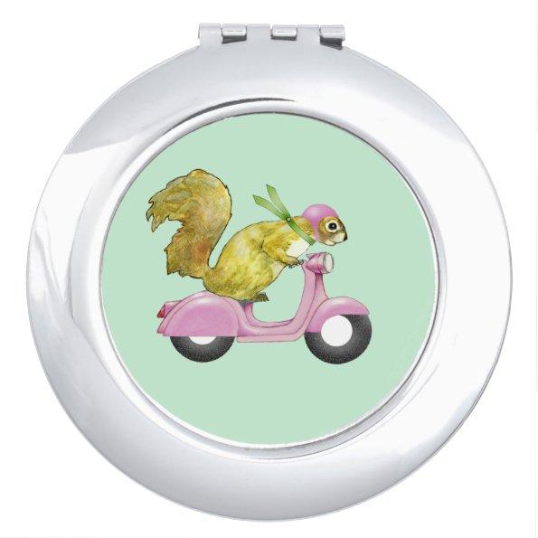 Scooter Squirrel Compact Mirror