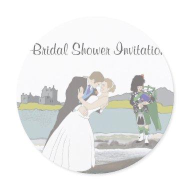 Scottish, Celtic Wedding Theme Bridal Shower Invitations