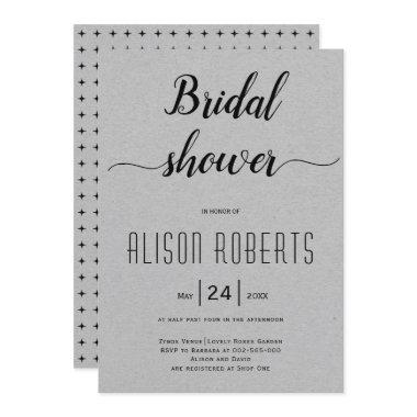 Script calligraphy gray wedding