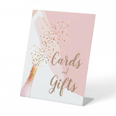 Script Invitations and Gifts Rose Quartz Bridal Shower Pedestal Sign