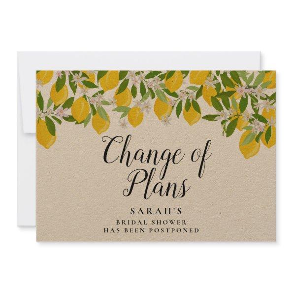 Script Change of Plans  Rustic Lemons Save The Date