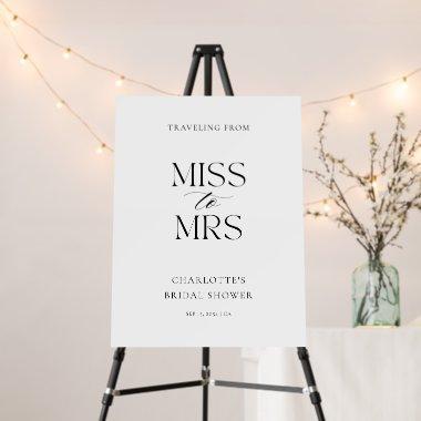 Script Minimal Miss to Mrs  Welcome Foam Board