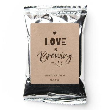Script Minimalist Love is Brewing Wedding Coffee Drink Mix