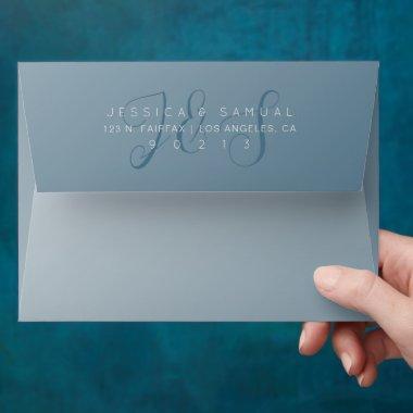 Script Monogram Wedding Bridal Shower or Birthday Envelope