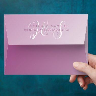 Script Monogram Wedding  or Birthday Envelope