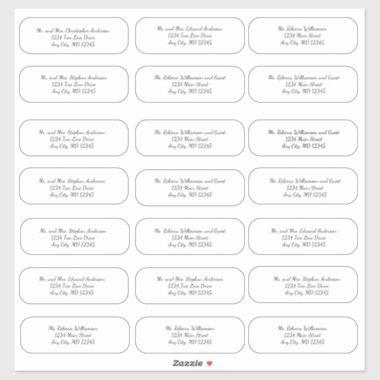 Script Wedding Envelope Address Stickers