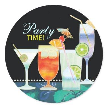 Scrumptious Cocktails Party Invitations Stickers
