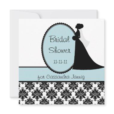 Sea Blue Silhouette Bride