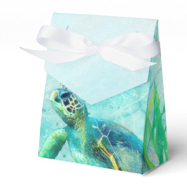 Sea Turtle Ocean Beach Tropical Custom Favor Favor Box