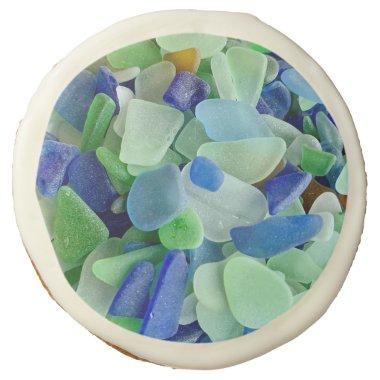 Seaglass frosted cookies