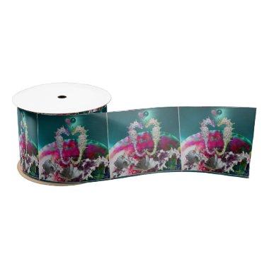 SEAHORSES IN LOVE BEACH WEDDING SATIN RIBBON