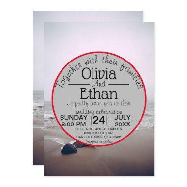 Seascape Beach Shore Navy Summer Wedding