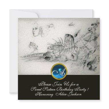 SEASHELLS SWEET SIXTEEN PARTY Sapphire Monogram