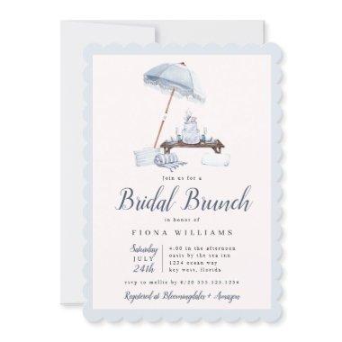 Seaside Beach Bridal Brunch Shower Invitations