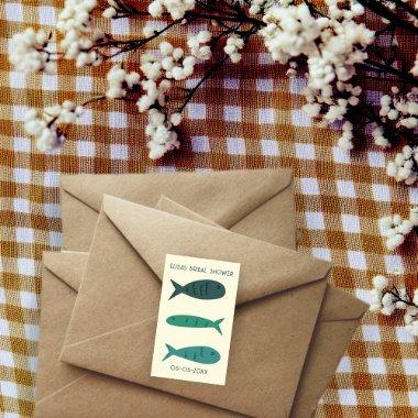 Seaside Soiree  Cute Fishes CUSTOM Rectangular Sticker