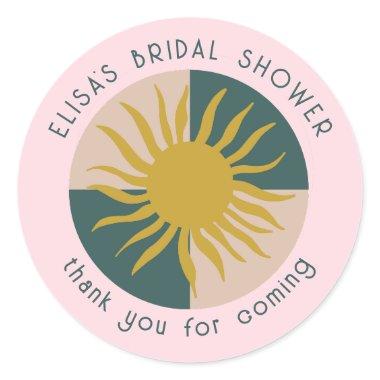 Seaside Soiree  Modern Cute CUSTOM Classic Round Sticker