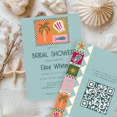 Seaside Soiree  Modern Cute CUSTOM QR