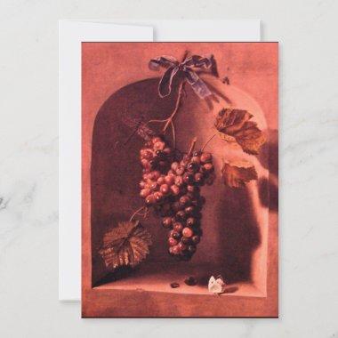 SEASON'S FRUITS - PROSPERITY ,pink red brown Invitations