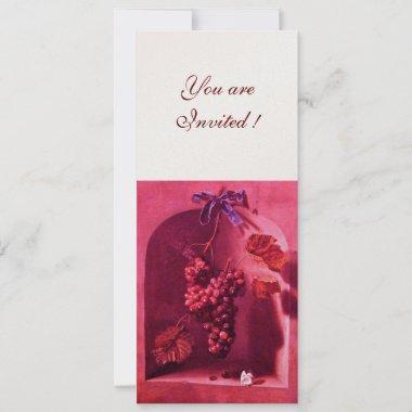 SEASON'S FRUITS - PROSPERITY ,pink red gold Invitations