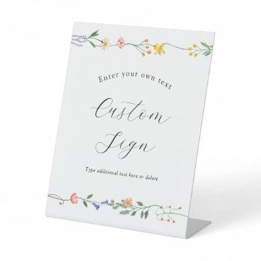 Secret Garden Floral Custom Text Sign