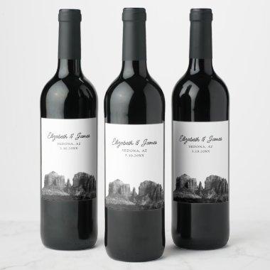 Sedona Wedding Favor Arizona Personalized Wine Label
