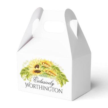 See Back - Sunflower Custom Gable Favor Box