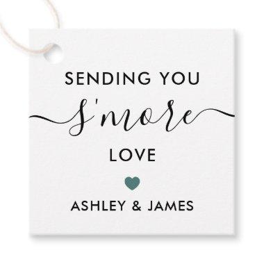 Sending You S'more Love Tag, Wedding Gray Teal Favor Tags