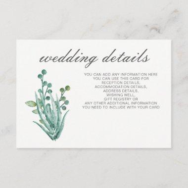 Sensational Succulents Wedding Details Enclosure Invitations