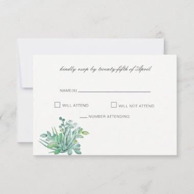 Sensational Succulents Wedding RSVP cards