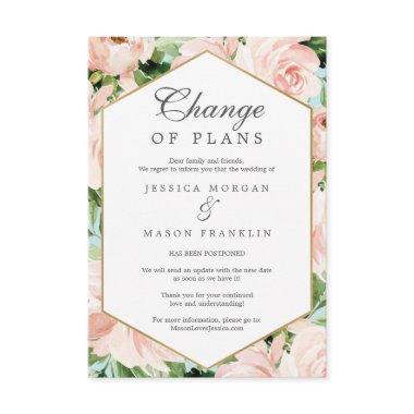 Shabby Chic Change of Plans Announcement Invitations