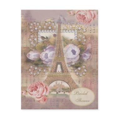 Shabby Chic Eiffel Tower Floral