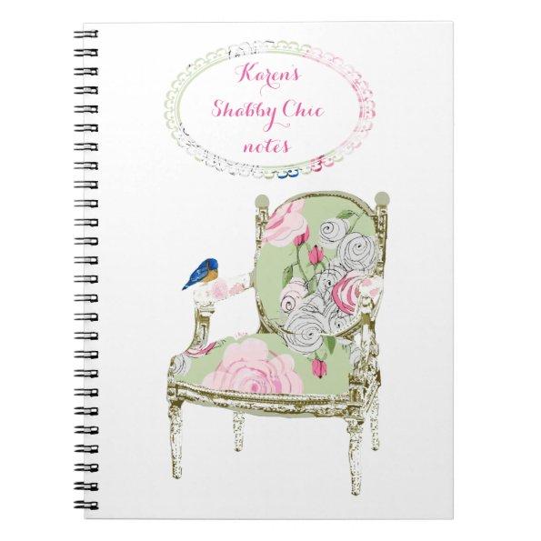Shabby Chic French Chair notebook