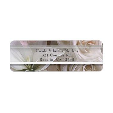 Shabby Chic Rose Floral Bridal Shower Invitations Label
