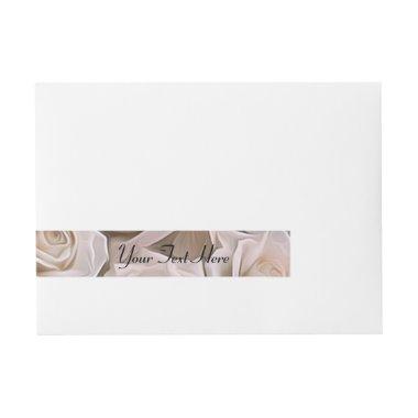 Shabby Chic Rose Floral Elegant Invitations Custom Wrap Around Address Label