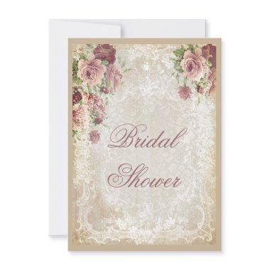 Shabby Chic Roses Pearls and Lace
