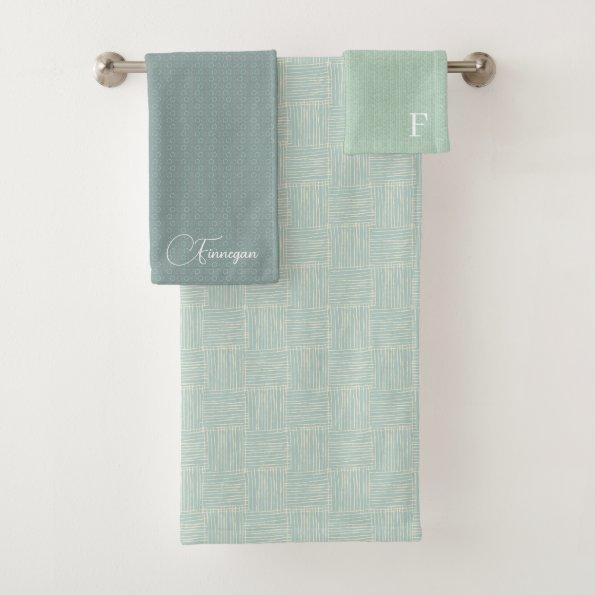 Shades Of Green Monogrammed Towel Set