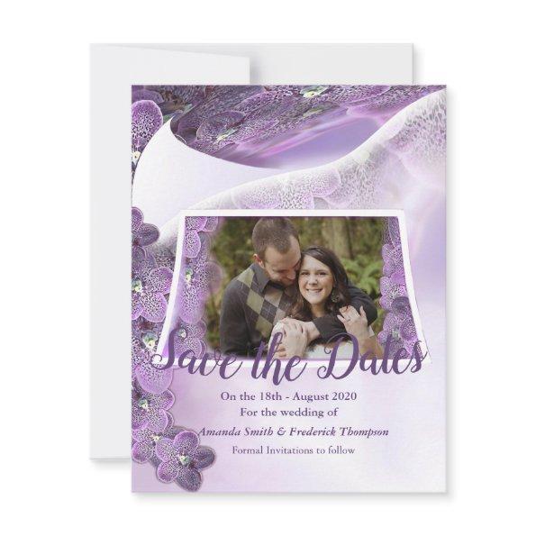 Shades of Violet Purple Orchids Save The Date