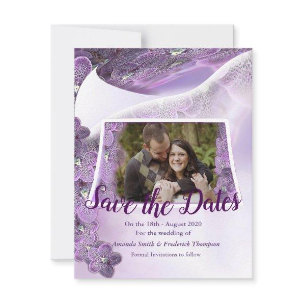 Shades of Violet Purple Orchids Save The Date