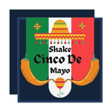 Shake Shake Shake Cinco De Mayo Party Holiday Invitations