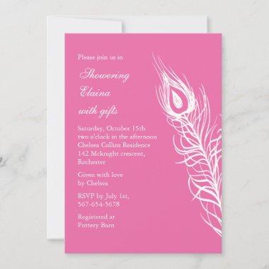 Shake your Tail Feathers Bridal Shower (pink) Invitations