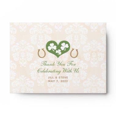 Shamrock and Horseshoe Good Luck Envelope